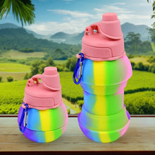Flexible Collapsible Silicone Sports Water Bottle (260 ML / 20 CM Folding) - justgrabit.in | Just Grab It