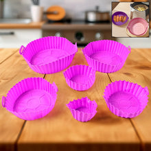 Air Fryer Reusable Silicone Pot with Handles (6 Pc set) - Justgrabit Inc.