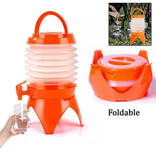 Plastic Collapsible Beverages Container with Tap Cold Drink Dispenser Folding Water Storage Water Jug Tank for Home and Outdoor Party Traveling Picnic (3.5 Litter/ Multicolor) - Justgrabit Inc.
