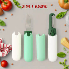 2 - in - 1 Multifunctional Knife & Sawtooth Peeler for Fruits and Vegetables - Justgrabit Inc.
