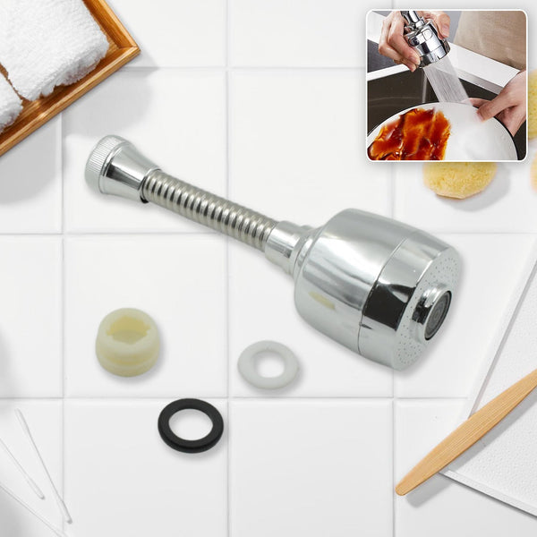 360° Rotating Faucet Sprayer – Water - Saving Aerator for Kitchen & Bathroom (6 Inch) - justgrabit.in | Just Grab It