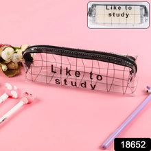 Transparent Pencil Pouch With Zipper (1 Pc) - justgrabit.in | Just Grab It