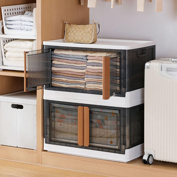Plastic Folding Wardrobe Storage Organizer (1 Layer / 1 Pc) - justgrabit.in | Just Grab It