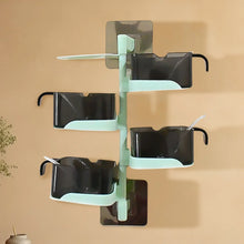 Rotating Spice Jars Vertical Rotatable Seasoning Box 5 Section / Tier With 5 Spoon (1 Set) - justgrabit.in | Just Grab It