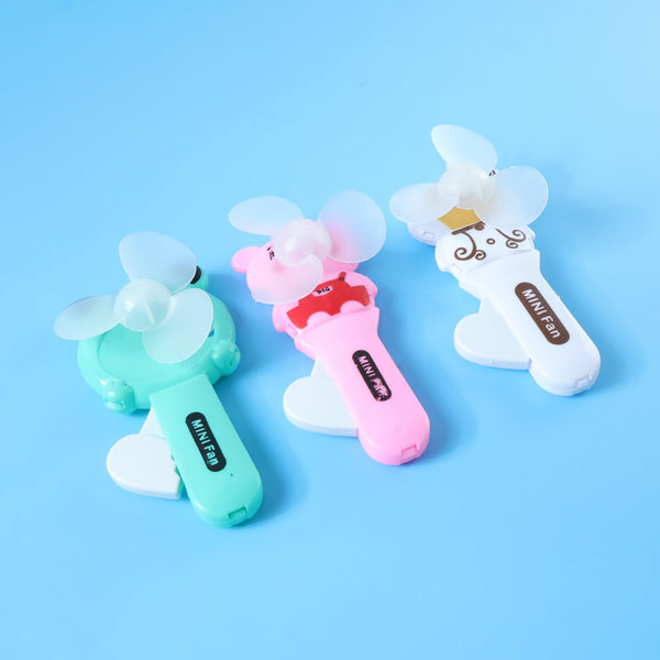 Cute Mini Handheld Fan (1 Pc, Mix Color & Design) - justgrabit.in | Just Grab It