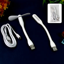 Portable Mini USB Fan, USB Light & Micro USB Cable (3 Pcs Set) - justgrabit.in | Just Grab It