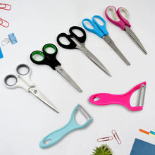 Stainless Steel Kitchen Scissors & Multipurpose Peeler (2 Pc Set / Mix Design Scissor & Peeler) - justgrabit.in | Just Grab It