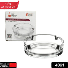 Glass Crystal Round Ashtray for Cigar & Cigarettes – Home & Office Table Decor - justgrabit.in | Just Grab It