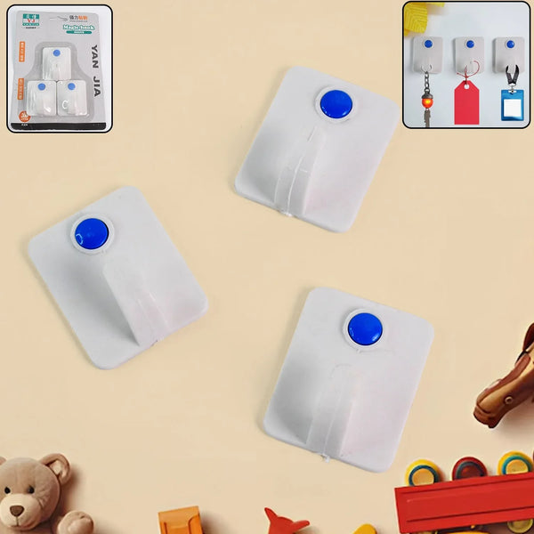 3 - Piece Self - Adhesive Wall Hooks Set - Justgrabit Inc.
