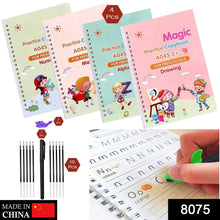 4 Pc Magic Copybook widely used by kids, children’s and even adults also to write down important things over it while emergencies etc. - Justgrabit Inc.