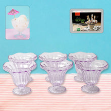 Crystal Plastic Ice - Cream Bowl, Home & Kitchen Serving Platter or Dessert Cup for Sundae, Sweets, Snacks, Fruit, Pudding, Nuts or Dip, Serving Bowls (Crystal Cups, Set of 6) - Justgrabit Inc.