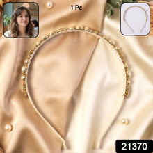 Premium Pearl & Crystal Embellished Hair Band (1 Pc) - justgrabit.in | Just Grab It