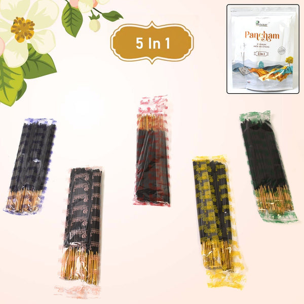 5in1 Pancham Premium Agarbatti / Incense Sticks (450 GM) - justgrabit.in | Just Grab It