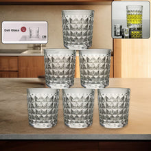 Premium Crystal - Style Glass Tumbler Set (6 Pc / 210 ML) - justgrabit.in | Just Grab It
