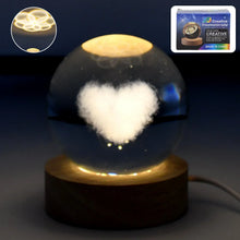 Heart 3D Crystal Ball lamps With Base (1 Pc) - Justgrabit Inc.