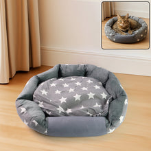 3XL Extra - Large Star Pattern Round Pet Bed for Cats & Small Dogs - justgrabit.in | Just Grab It