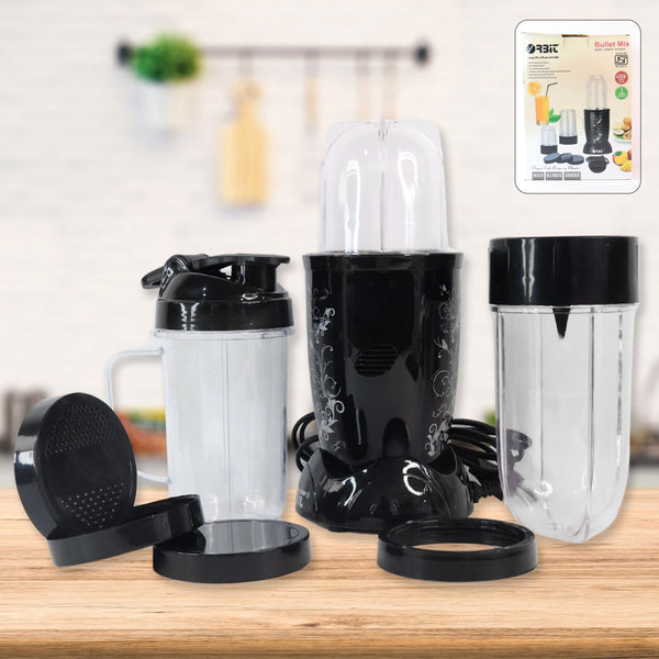 Orbit Bullet Mixer Grinder - 400W with 3 Jars - justgrabit.in | Just Grab It