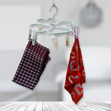 Heart Shape Cloth Drying Rack with 8 Clips for Socks, Baby Clothes, Towels - justgrabit.in | Just Grab It