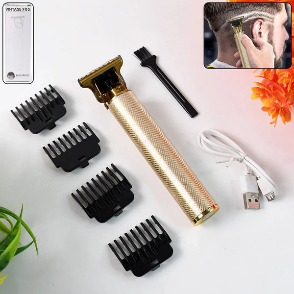 Men's Hair Trimmer & Beard Clipper with 4 Adjustable Blades & Cleaning Brush, Hair accessories - Justgrabit Inc.