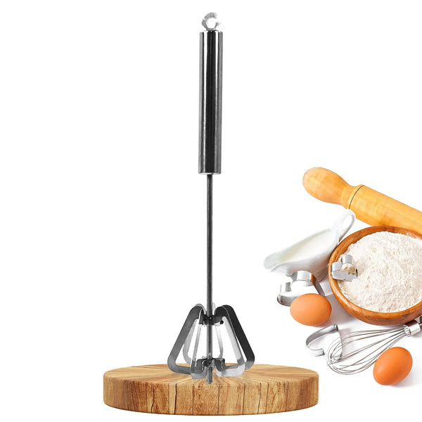 Hand Push Mixer, Egg Whisk, Stainless Steel Blender (1 Pc) - justgrabit.in | Just Grab It