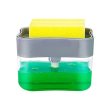 Liquid Soap Dispenser on Countertop with Sponge Holder For Pet - Justgrabit Inc.