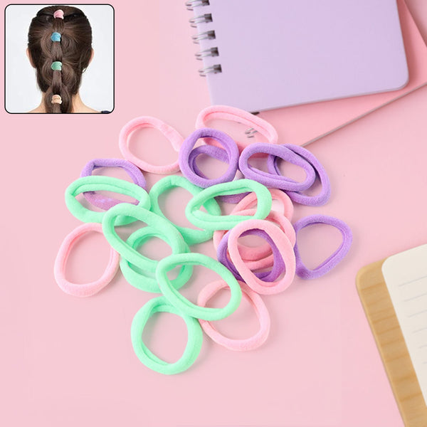 Soft Elastic Hair Bands Set for Girls (24 Pc) - justgrabit.in | Just Grab It