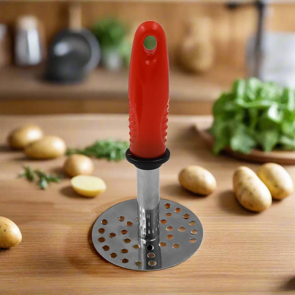 High Grade Stainless Steel Potato Masher Paubhaji / Pav Bhaji Masher with Plastic handle (1 Pc) - justgrabit.in | Just Grab It