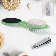 5 In 1 Pedicure Tool Pedicure Brush For Feet Foot Scrubber Foot File With Nail Cutter - Justgrabit Inc.