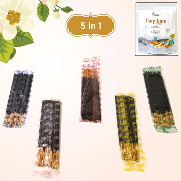 5in1 Pancham Premium Agarbatti / Incense Sticks (450 GM) - justgrabit.in | Just Grab It