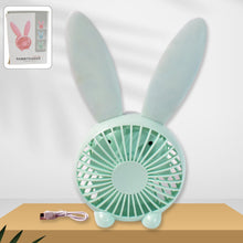 Cute Rabbit USB Desk Fan for Kids & Camping (1 Pc, Plastic, Mist Air) - justgrabit.in | Just Grab It