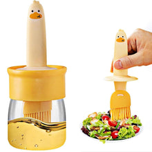 Plastic 2 in 1 Oil Dispenser Bottle with Silicone Basting Brush (1 Set) - justgrabit.in | Just Grab It