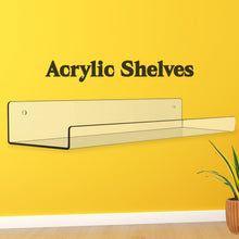 Acrylic Shelves, Clear Shelves Wall Mounted (38×11 Cm / 1 pc / With 2 Screw) - justgrabit.in | Just Grab It