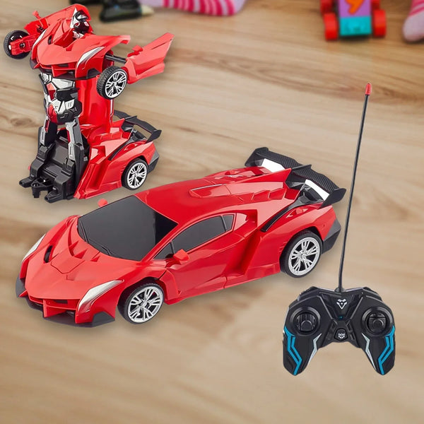 2 In 1 Automatic Robot Converted Remote Control Car With Light Scale 360°Drifting Deformation Robot Car Toy Kids Boys, Robot Convert Unique Toy For Boys (1 Pc) - Justgrabit Inc.