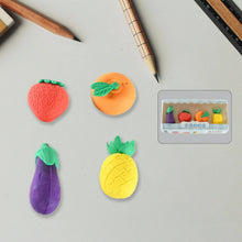 Mini Cute Veg & Fruit Erasers – 3D Colorful Eraser Set for Kids (4 Pc) - Justgrabit Inc.