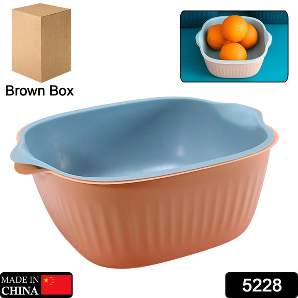 Plastic Washing Bowl & Strainer Basket for Kitchen Use - justgrabit.in | Just Grab It