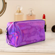 Holographic Shiny Waterproof Travel Cosmetic Pouch (1 Pc) - justgrabit.in | Just Grab It