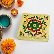 Handicraft Wood Chowki for Pooja , Wooden Bajot (1 Pc / Mix Descign & Color) - justgrabit.in | Just Grab It