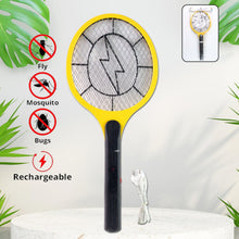 Yellow Rechargeable Electric Mosquito Killer Racket with Cable - justgrabit.in | Just Grab It