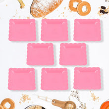 Square Plastic Dinner Plate Snacks / Breakfast, Restaurant Serving Trays Home School Coffee Hotel Kitchen Office (8 Pcs Set) - Justgrabit Inc.