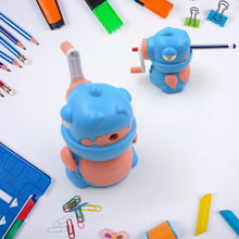 Sharpener for Pencil with Removable Tray Hardiness Steel Cutter, Kids Teddy Shaped Pencil Sharpener Machine, Birthday Return Gift Stationary Gifts - justgrabit.in | Just Grab It