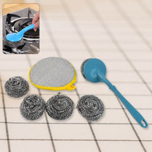 6 in 1 Kitchen Cleaning Set Handy Free Stainless Steel Scrubber - justgrabit.in | Just Grab It