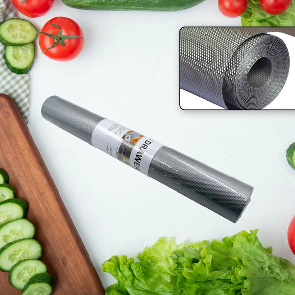 Multipurpose Anti - Slip Mat Liner Roll - 45cmx5m for Kitchen, Bathroom, Cabinet, Drawer, Shelf & Fridge - justgrabit.in | Just Grab It