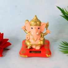 Decorative Medium Lord Ganesh Idol Decorative Statue with Solar - Powered Base (1 Pc) - Justgrabit Inc.