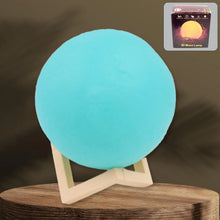 Moon Night Lamp Blue Color with Plastic Stand (15 x12 Cm / 1 Pc) - justgrabit.in | Just Grab It