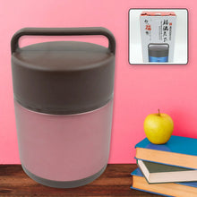 Vacuum insulated lunch box, 304 stainless steel, used for lunch storage, double - layer travel hiking picnic food jar, with folding spoon and handle BPA Free Thermos Lunch Box for Kids Adults (1600 ML) - Justgrabit Inc.