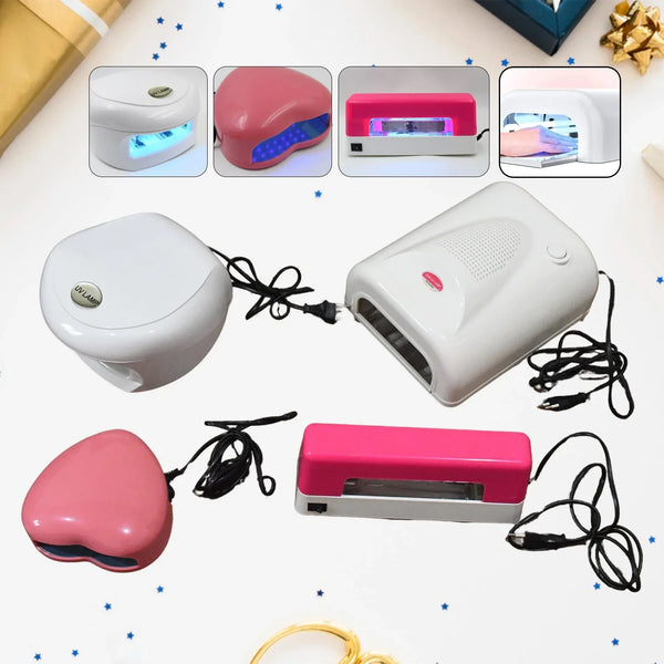 LED UV Lamp Nail Dryer Gel Nail Lamp Nail Polish Curing Lamp (1 Pc / Mix Design) - justgrabit.in | Just Grab It