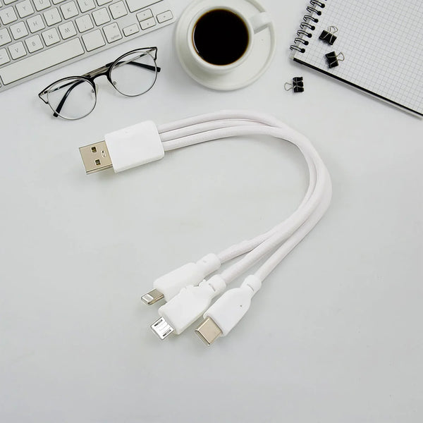 3 In 1 Charging Cable Fast Charging Cord USB Cable 3.5 Amp (1 Pc) - justgrabit.in | Just Grab It