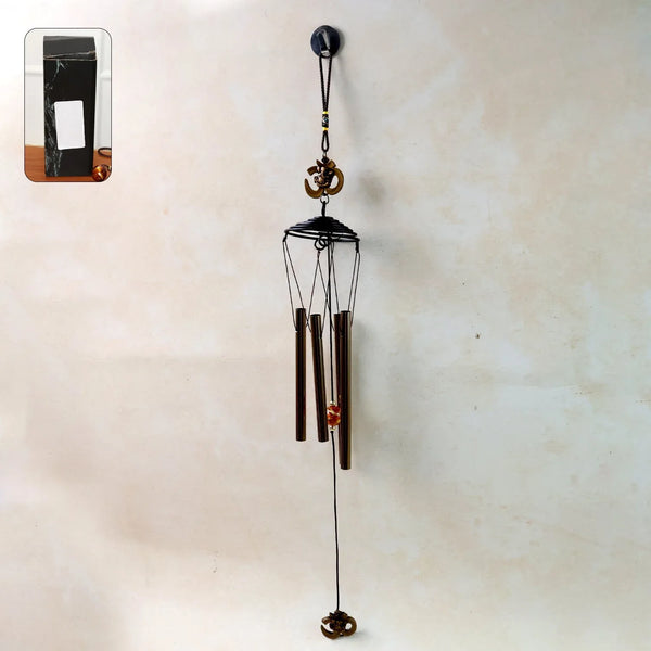 Metal Wind Chime with Om Symbol (1 Pc) - justgrabit.in | Just Grab It