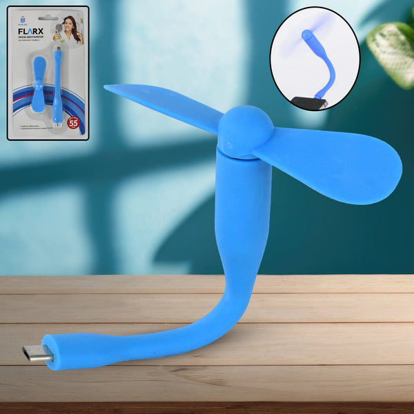 Micro / Android USB Mini Fan Flexible USB Fan (1 Pc) - justgrabit.in | Just Grab It