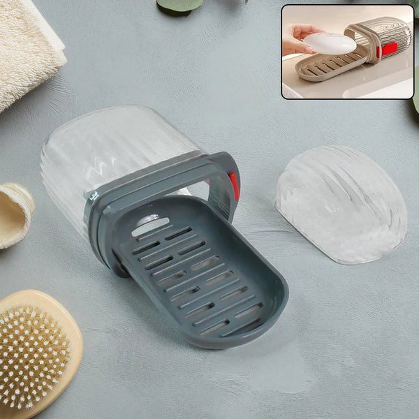 Multipurpose Soap Box Holder with Transparent Dust - Proof Lid ,Sabudani (1 Pc) - Justgrabit Inc.